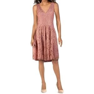 ZAC Zac‎ Posen mauve/gold lace cocktail dress Size 6